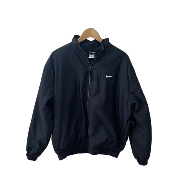 ジャケット・アウター NIKE Solo Swoosh Satin Bomber Jacket L Nike SOLO SWOOSH SATIN BOMBER JACKET Black | BSTN Store